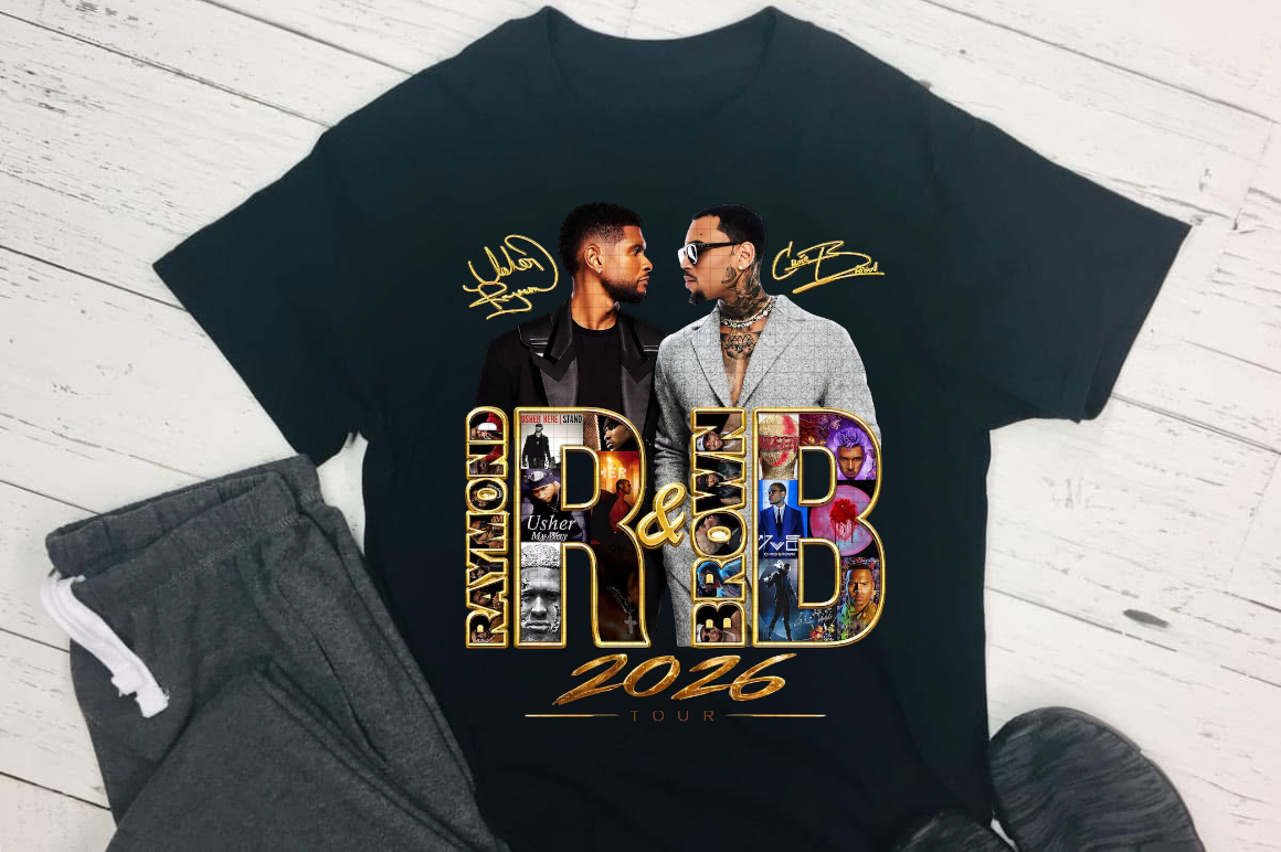 Chris brown and usher t-shirt concert ready