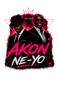 Akon & Ne-Yo pink DTF ready to press iron on transfer for clothing t-shirts and hoodies concert ready