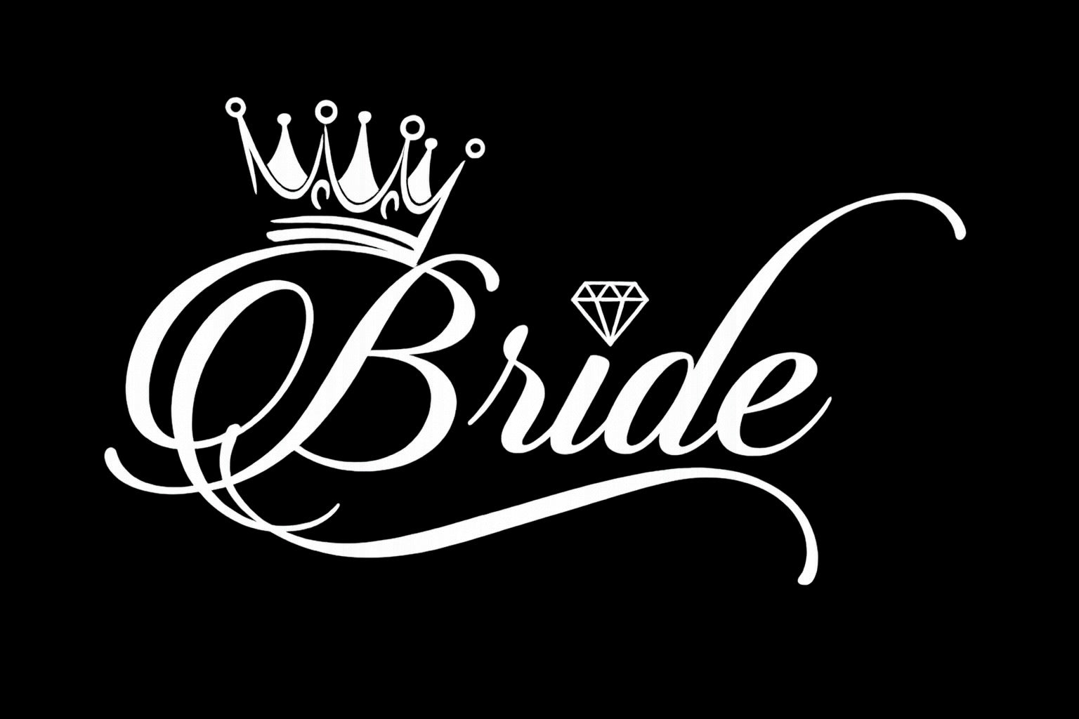 Bride with crown DTF iron on transfer for clothing t-shirts etc