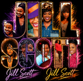 Jill Scott Collage DTF ready to press iron on transfer for clothing t-shirts and hoodies