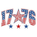 1776 Fourth of July DTF ready to press iron on transfer for clothing t-shirts and hoodies