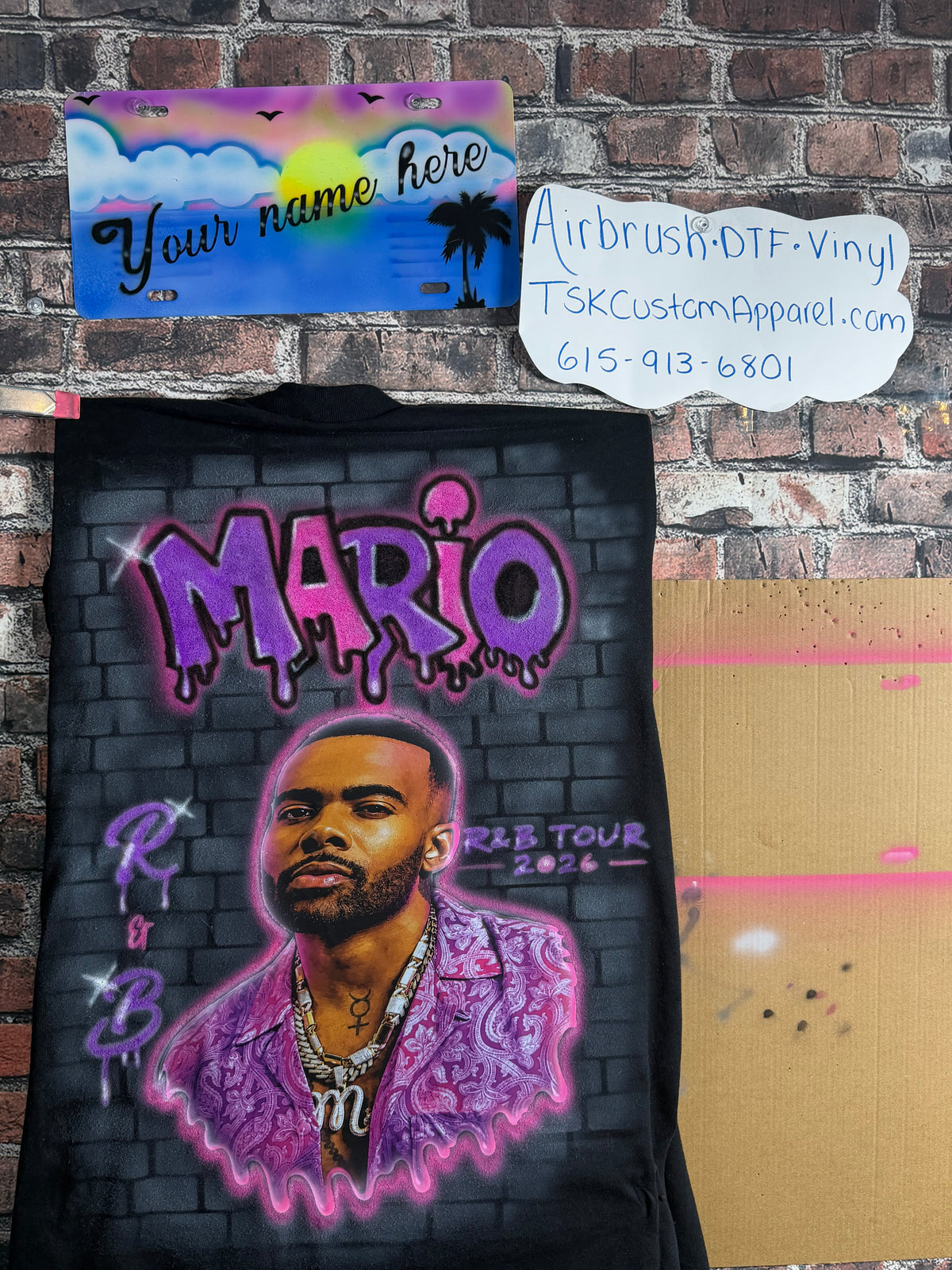 Custom Mario airbrush tshirt
