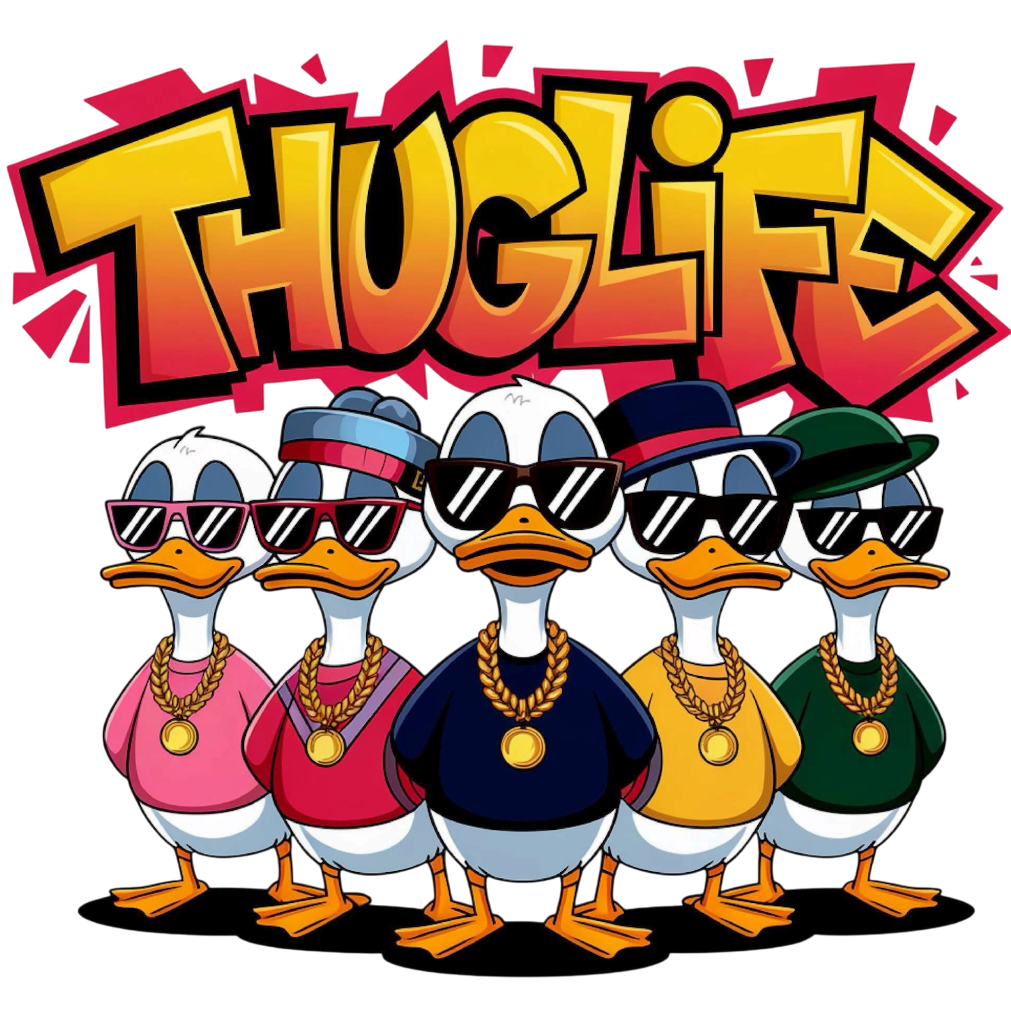 Thug life sucks DTF iron on transfers for clothing t-shirts