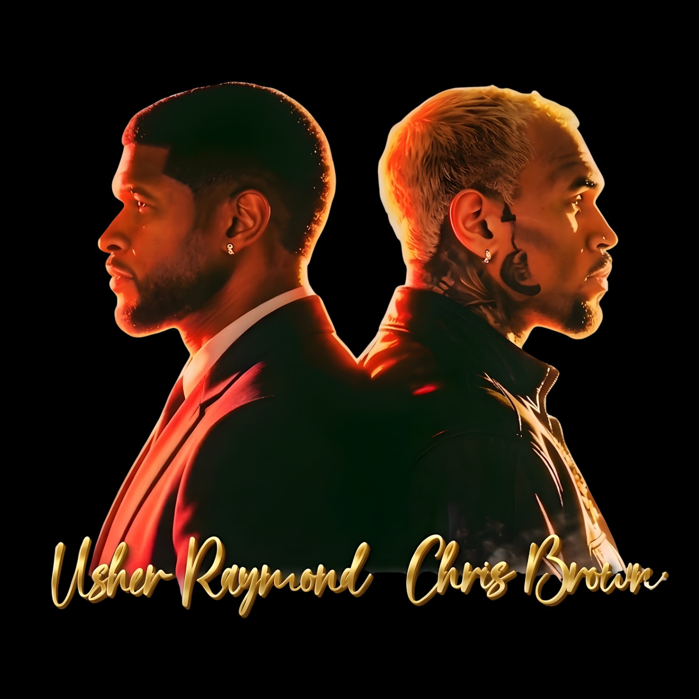 Chris Brown and Usher R&B Tour concert DTF Ready to press iron on transfer for clothing t-shirts and hoodies concert ready
