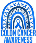 Colon Cancer Awareness DTF ready to press iron on transfer for clothing t-shirts and hoodies