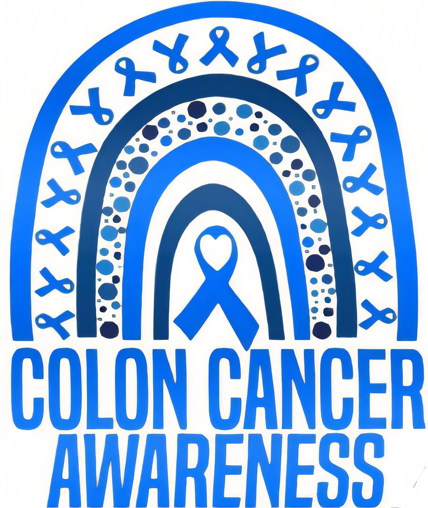 Colon Cancer Awareness DTF ready to press iron on transfer for clothing t-shirts and hoodies