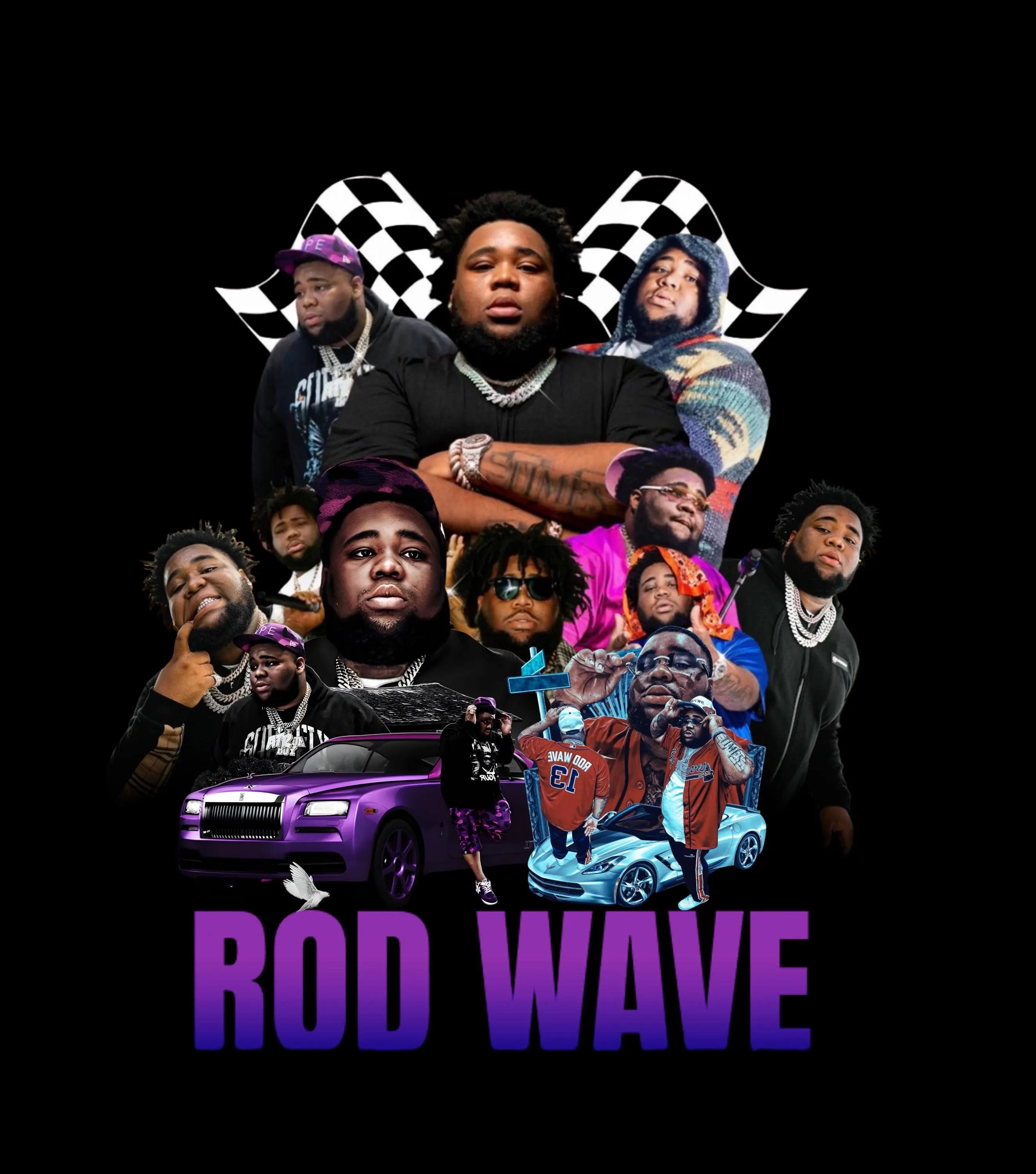 Rod wave DTF iron on transfer for clothing t-shirts etc concert ready