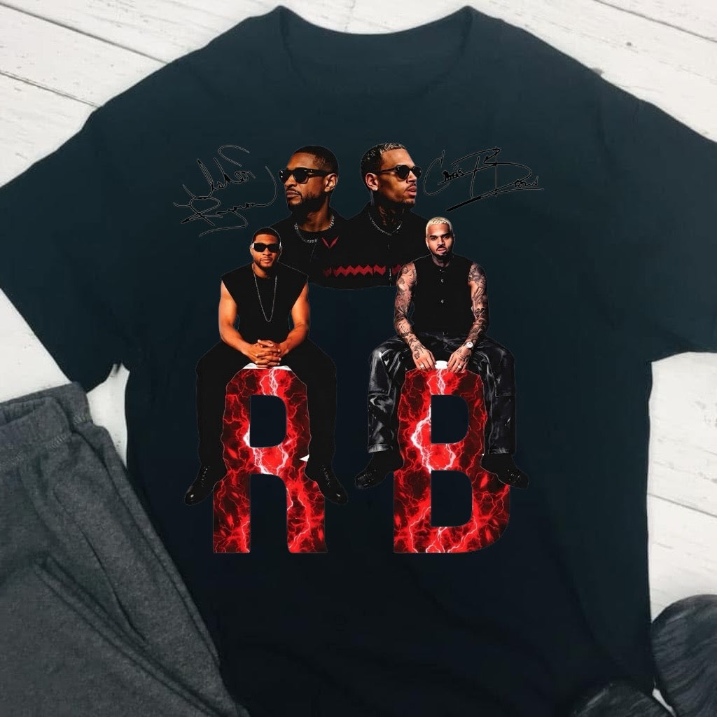 Usher & Chris Brown R&B Tour T-shirt concert ready