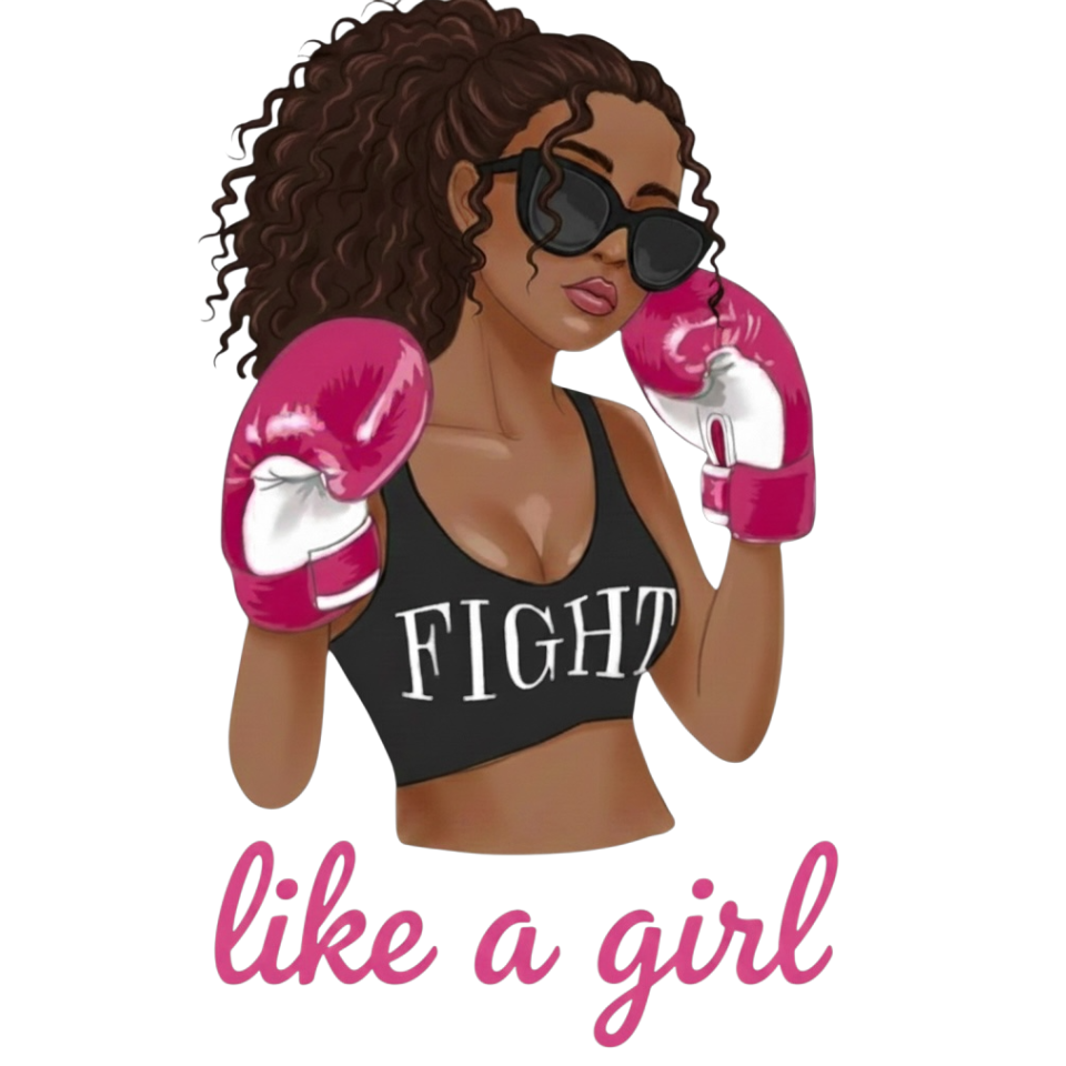 Breast Cancer Awareness Fight like A Girl DTF ready to press iron on transfer for clothing t-shirts and hoodies