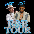 Chris Brown and Usher R&B Tour concert DTF Ready to press iron on transfer for clothing t-shirts and hoodies concert ready