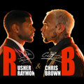 Chris Brown and Usher R&B Tour concert DTF Ready to press iron on transfer for clothing t-shirts and hoodies concert ready