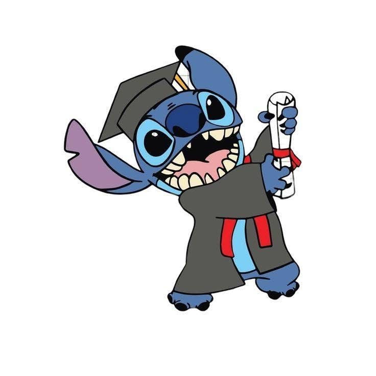 Stitch graduation DTF iron on transfers for youth shirts