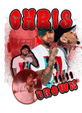 Chris Brown DTF Ready to press Iron on for clothing tshirts hoodies concert
