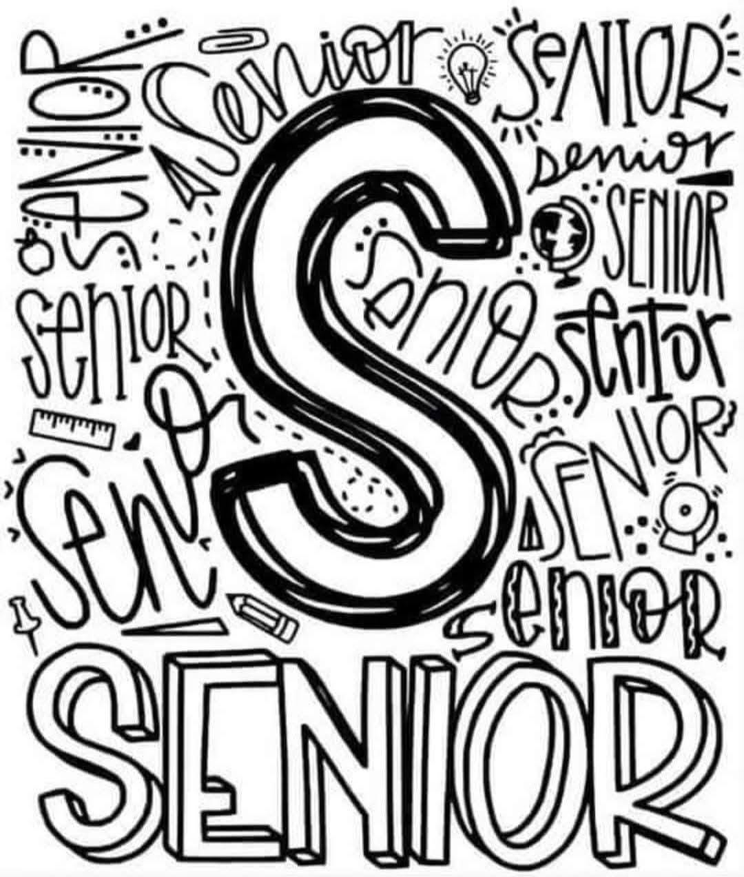 Senior S DTF ready to press iron on transfer for clothing t-shirts and hoodies