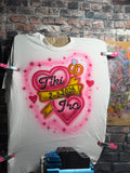 Couples heart wedding Airbrush shirt