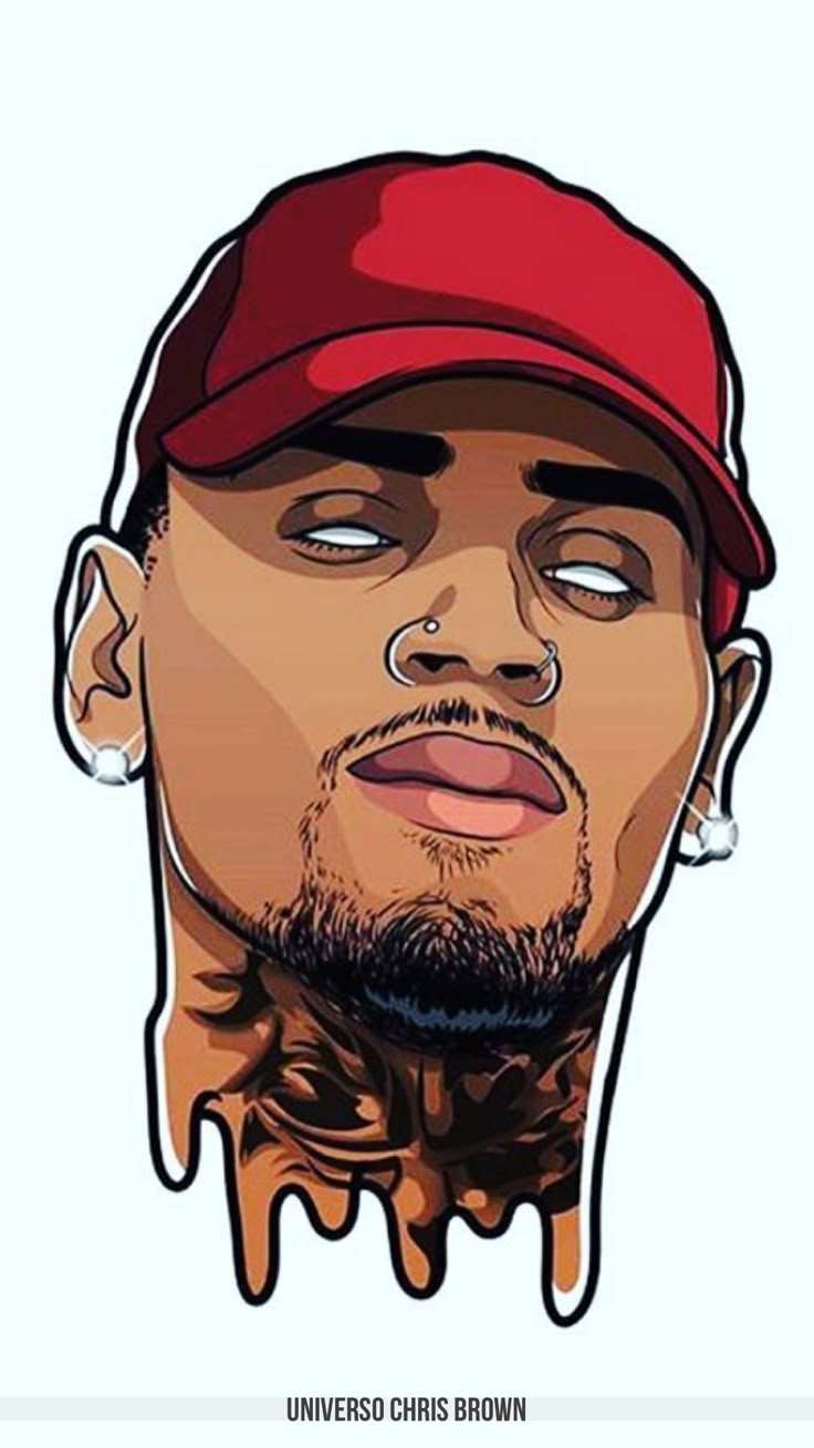 Chris Brown Animated Cartoon Drip DTF iron on transfer for clothing t-shirts etc concert ready (Copy)