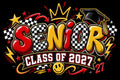 Senior 2027 DTF ready to press iron on transfer for clothing t-shirts and hoodies