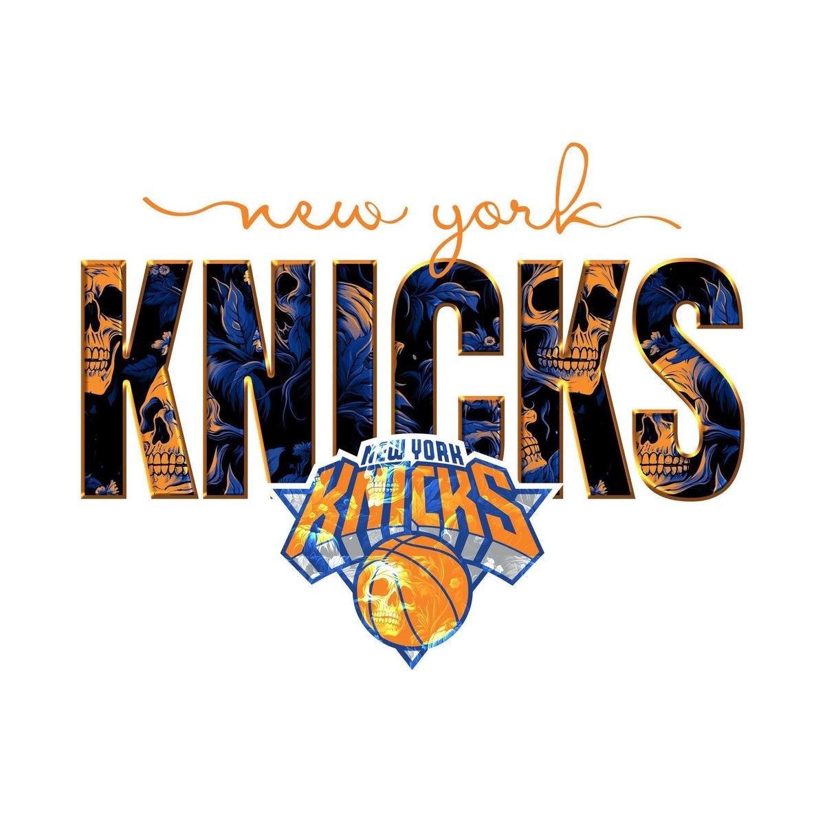NY Knicks DTF ready to press iron on transfer for clothing t-shirts and hoodies game ready