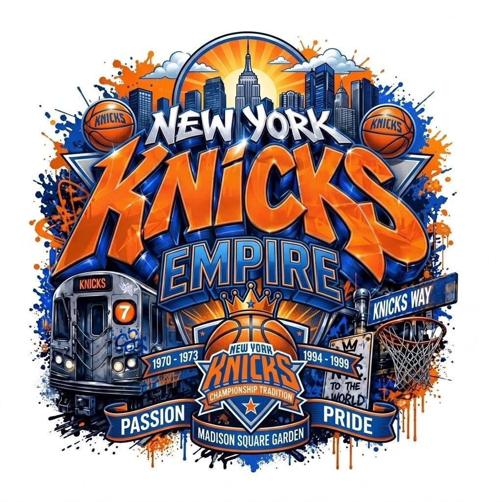 NY Knicks DTF ready to press iron on transfer for clothing t-shirts and hoodies game ready