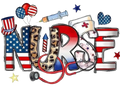 USA flag Fourth of July nurse DTF iron on for clothing t-shirts