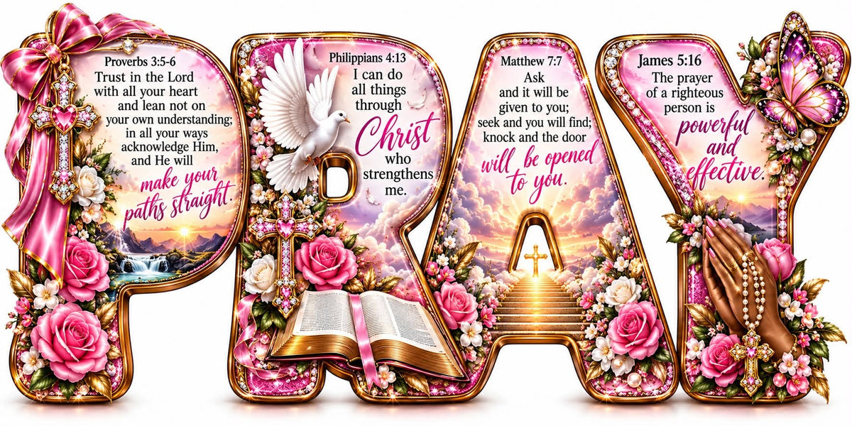 Pray Bible DTF ready to press iron on transfer for clothing t-shirts and hoodies game ready