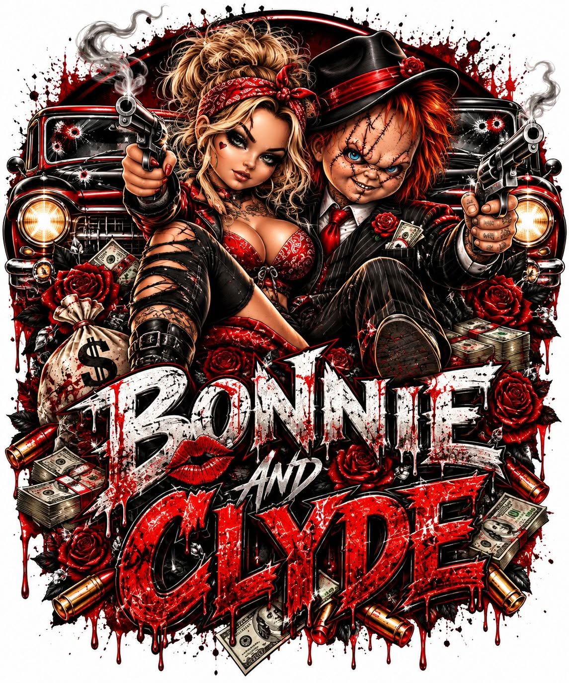 Ride or Die Halloween DTF ready to press iron on transfer for clothing