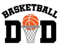 Basketball dad DTF ready to press iron on transfer for clothing t-shirts and hoodies