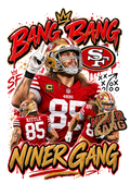 Bang bang Niner Gang football ready to press iron on transfer for clothing t-shirts and hoodies