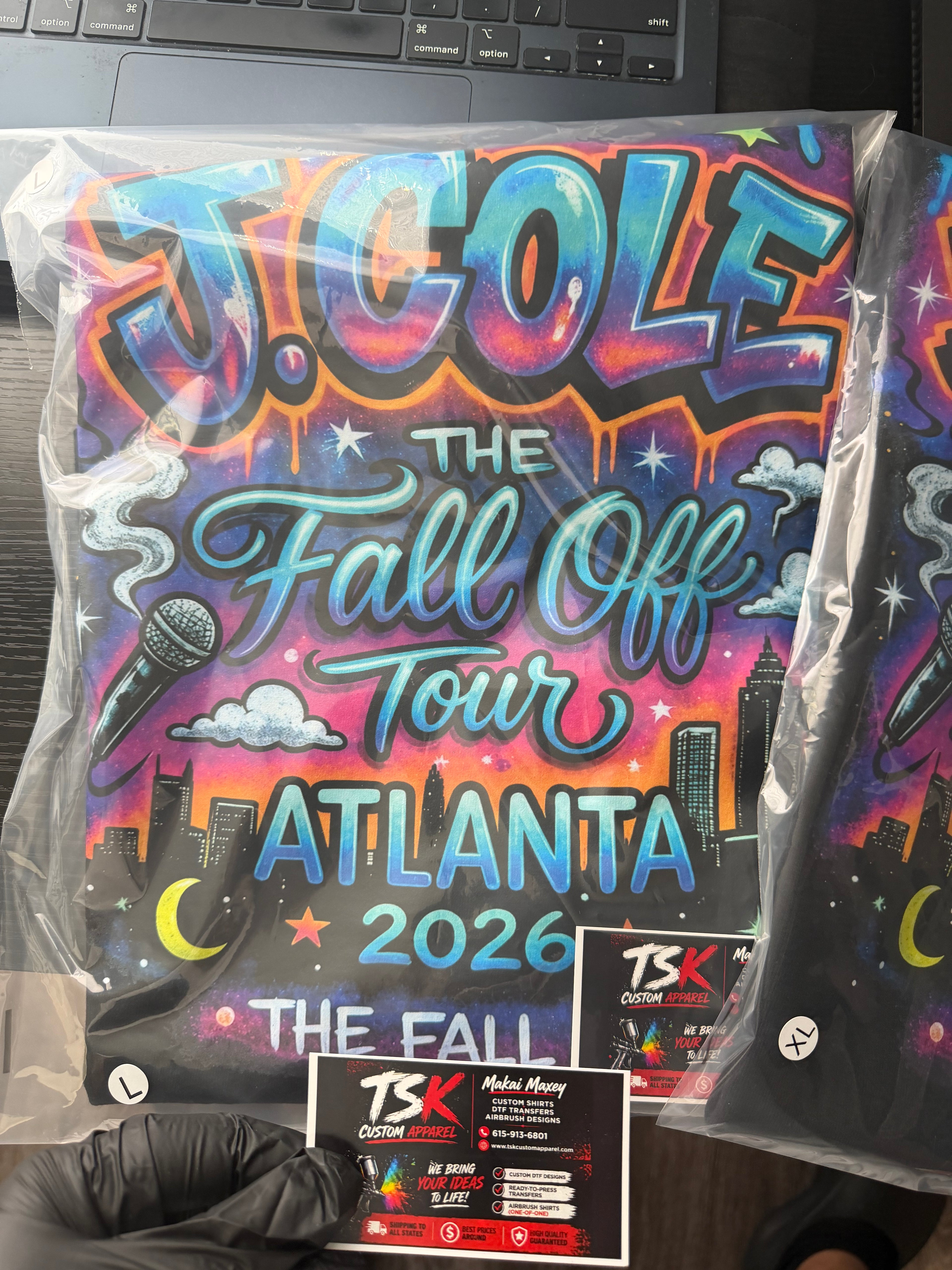 J Cole tour T-Shirt concert ready