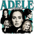 Adele DTF ready to press iron on transfer for clothing t-shirts and hoodies
