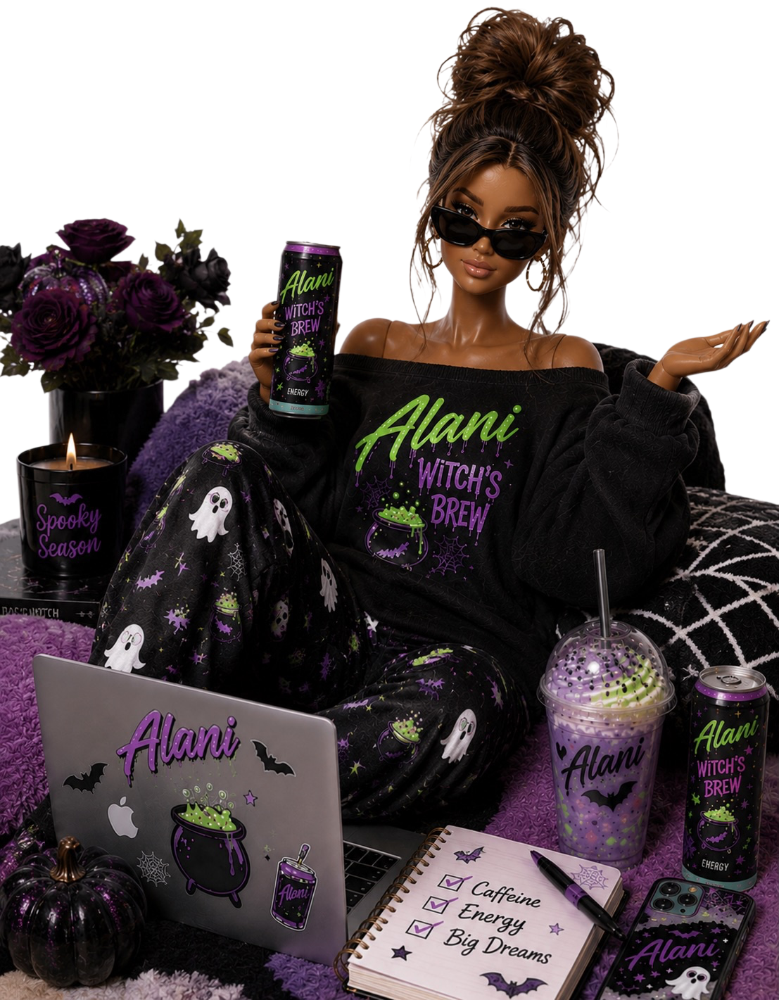 Alani Barbie Brown DTF ready to press iron on transfer for clothing t-shirts and hoodies