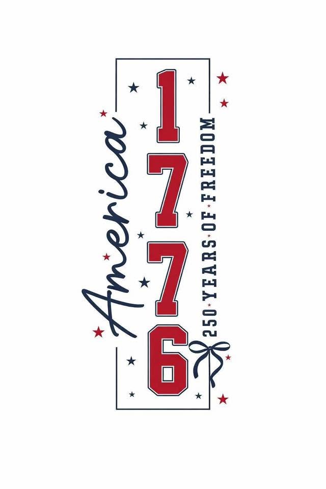 America 1776 Fourth of July DTF ready to press iron on transfer for clothing t-shirts and hoodies