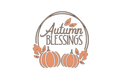Autumn Blessings Thankful DTF ready to press iron on transfer for clothing t-shirts and hoodies