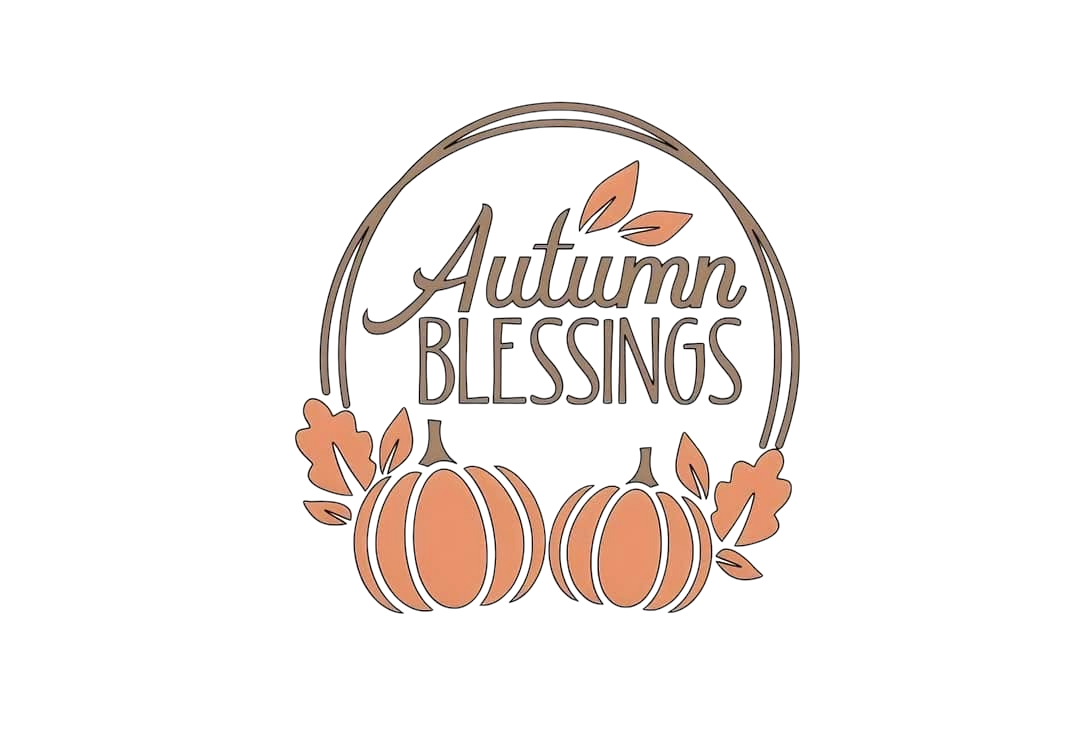 Autumn Blessings Thankful DTF ready to press iron on transfer for clothing t-shirts and hoodies