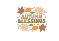 Autumn Blessings Thankful DTF ready to press iron on transfer for clothing t-shirts and hoodies