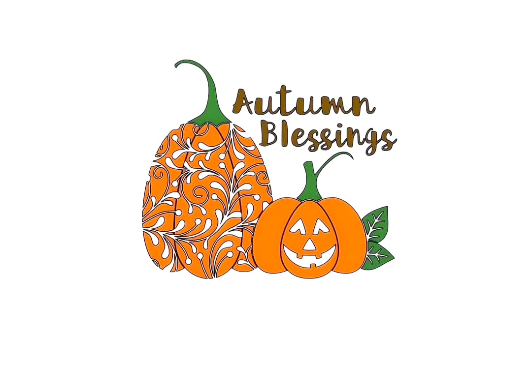 Autumn Blessings Thankful DTF ready to press iron on transfer for clothing t-shirts and hoodies