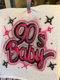 90’s baby pink and black airbrush tshirt