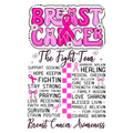 Breast Cancer Awareness The Fight Tour DTF ready to press iron on transfer for clothing t-shirts and hoodies