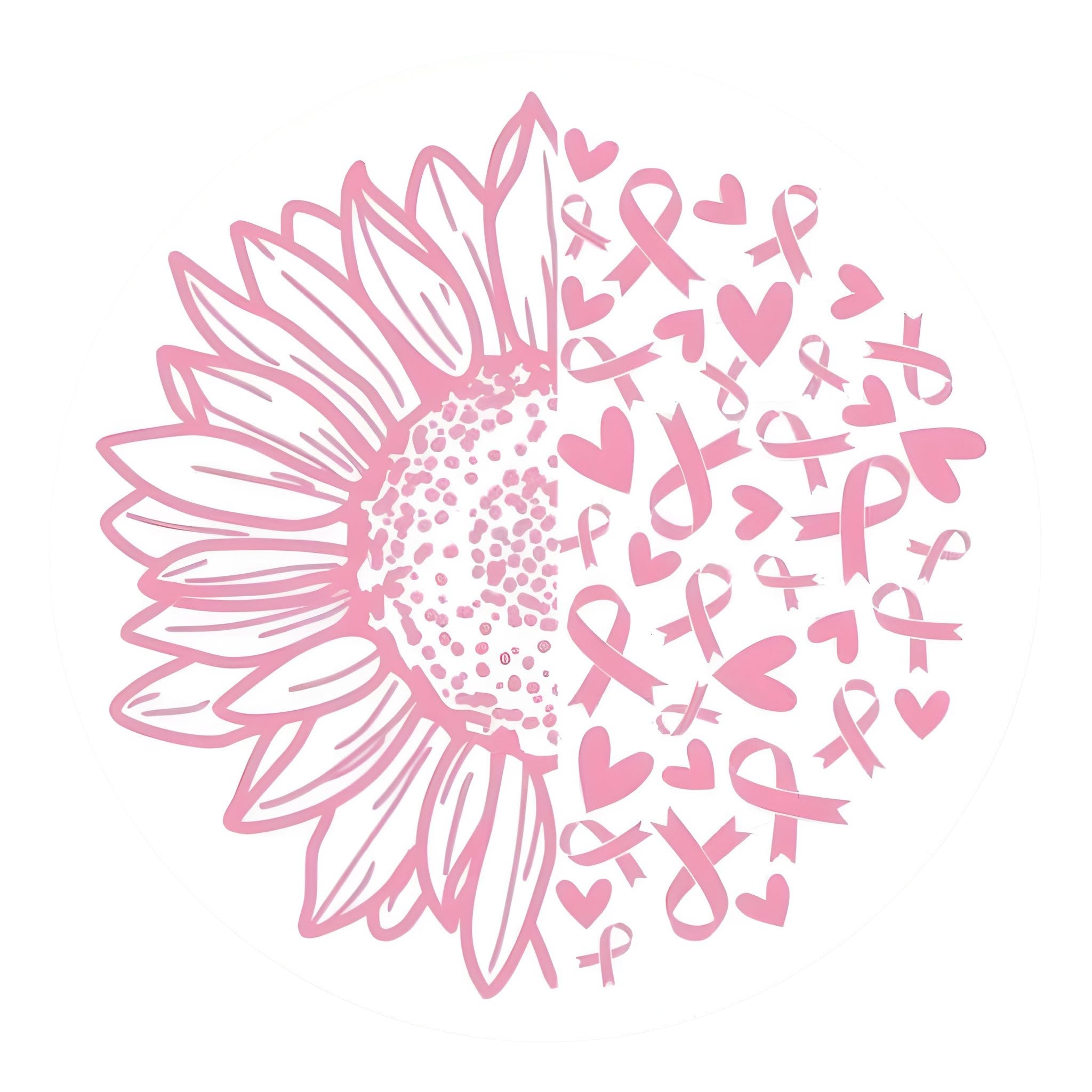 Breast Cancer Awareness DTF ready to press iron on transfer for clothing t-shirts and hoodies