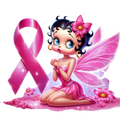 Breast Cancer Awareness Betty Boop DTF ready to press iron on transfer for clothing t-shirts and hoodies