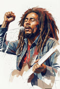 Bob Marley DTF ready to press iron on transfer for clothing t-shirts and hoodies