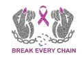 Breast Cancer Awareness Break Every Chain DTF ready to press iron on transfer for clothing t-shirts and hoodies