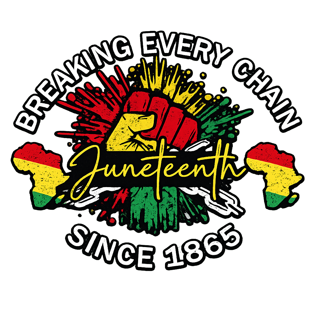 Juneteenth Break Every Chain Since 1865 DTF ready to press iron on transfer for clothing t-shirts and hoodies
