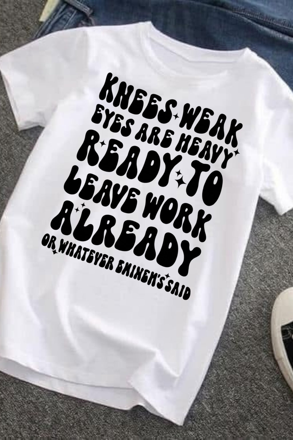 Knees Weak Faux Eminem Lyrics T-shirt