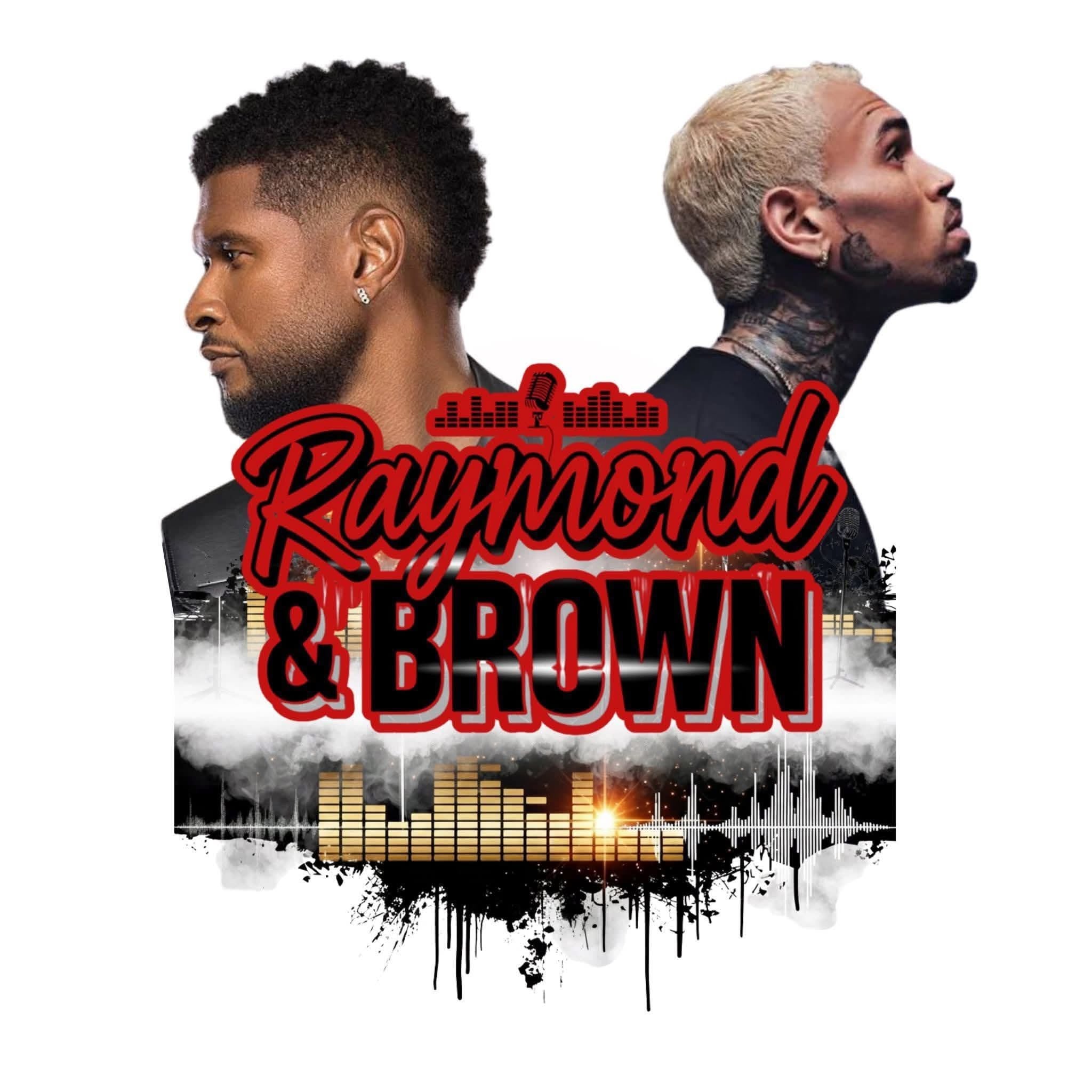 Chris Brown and Usher with Red Writing DTF Ready to press Iron on for concert tshirts hoodies clothing