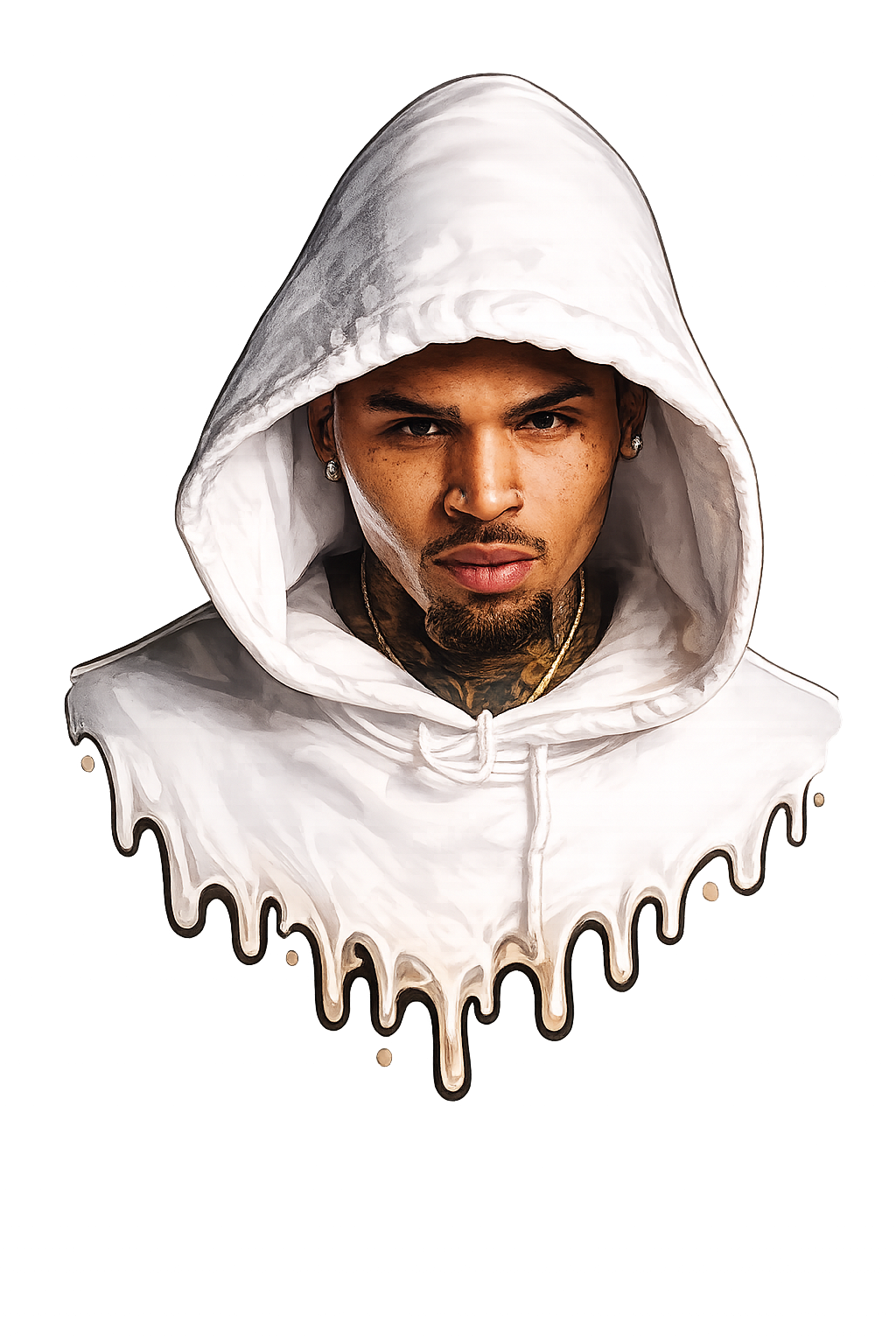 Chris Brown Drip DTF iron on transfer for clothing t-shirts etc concert ready