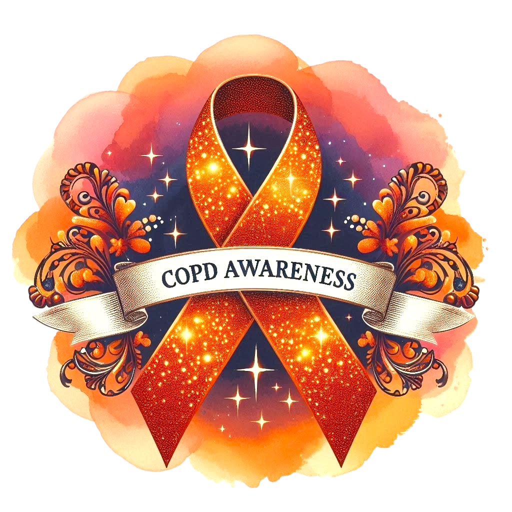 C.O.P.D Awareness  DTF ready to press iron on transfer for clothing t-shirts and hoodies