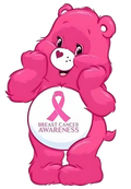 Care Bears Breast Cancer Awareness DTF ready to press iron on transfer for clothing t-shirts and hoodies