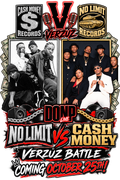Cash Money and No Limit Versus DTF ready to press iron on transfer for clothing t-shirts and hoodies concert ready