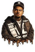 Chris Brown Drip DTF iron on transfer for clothing t-shirts etc concert ready melting